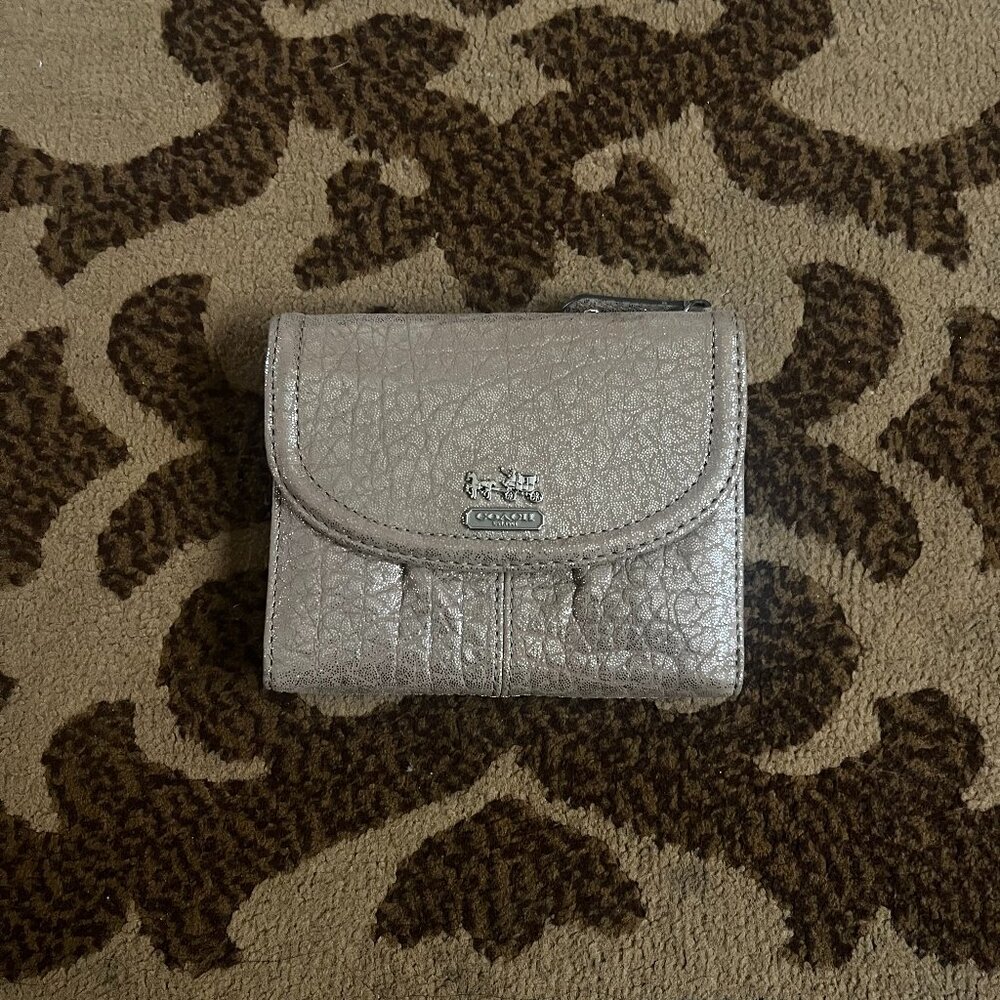 COACH Madison Khaki Metallic Light Brown Wallet